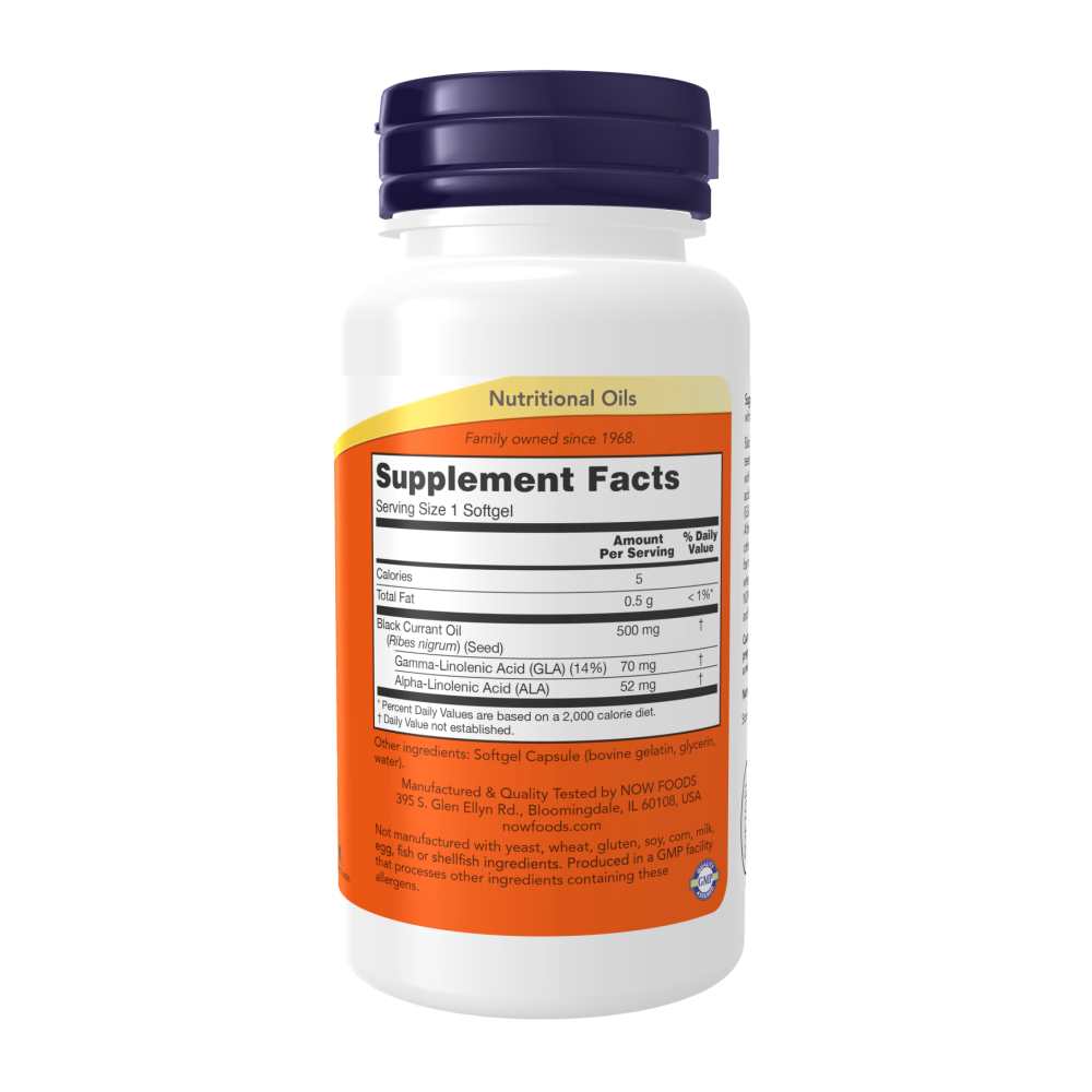 Now Foods Black Currant Oil 500 Mg – 100 Softgels thumbnail 2