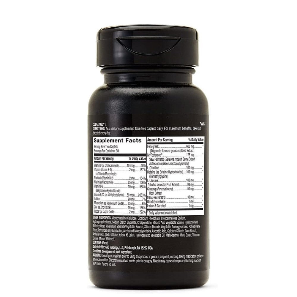 Gnc Men's Healthy Best Testosterone Booster Supplements &amp; Sexual Health Support - 60 Caplets (30-Day Supply) thumbnail 2
