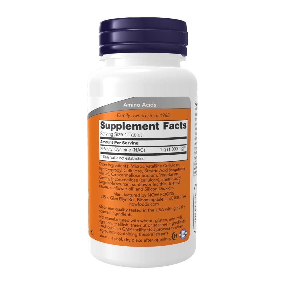 Now Foods Nac 1000mg – 60 Tablets – Liver, Immune &amp; Antioxidant Support thumbnail 3
