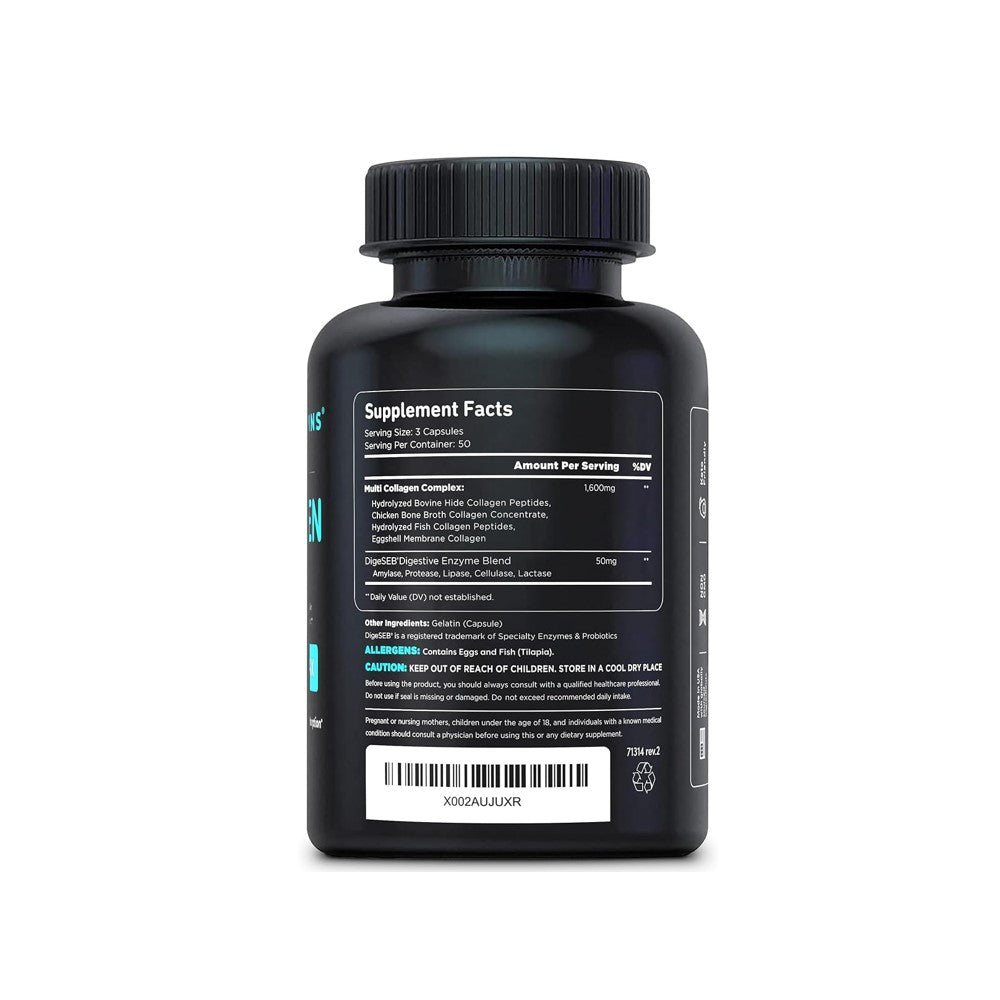 Vital Vitamins Multi Collagen Complex - Hair, Skin &amp; Nails Support | Joint Health | Enhanced Absorption | 150 Capsules thumbnail 2