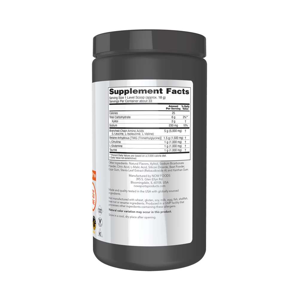 Now Sports Bcaa Big 6 Powder – Watermelon Flavor – Intra-Workout Endurance &amp; Recovery Formula – 600g thumbnail 2