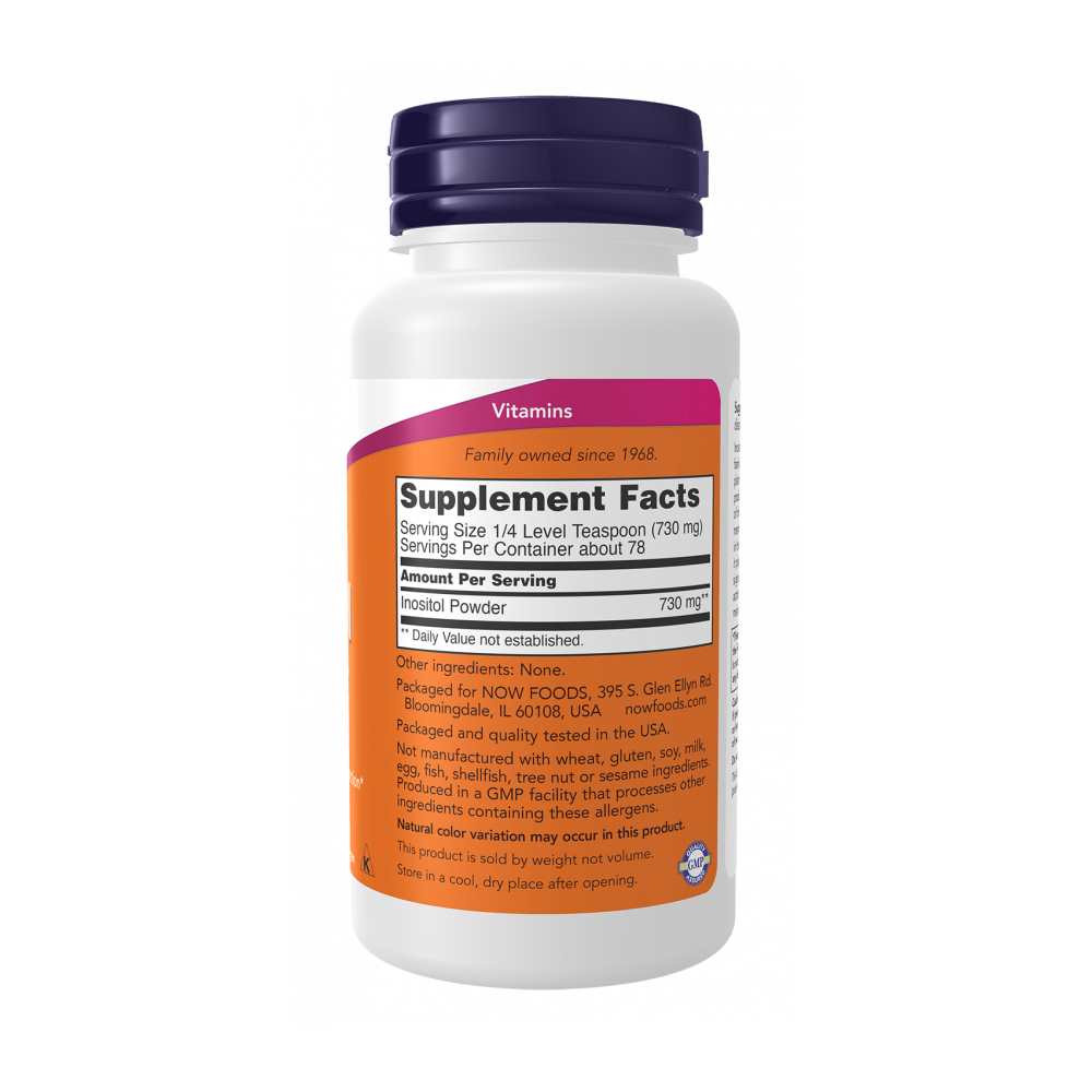 Now Foods Inositol Powder – Myo-Inositol for Cellular Health &amp; Membrane Support – 2 Oz (57 G) thumbnail 2