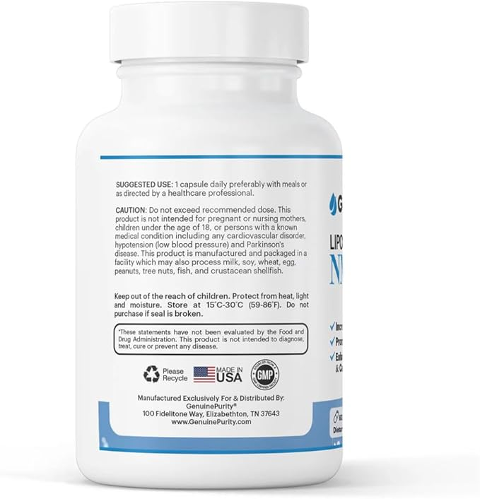 Genuine Purity™ Liposomal Nmn - Cellular Regeneration &amp; Dna Health Supplement - 60 Capsules thumbnail 3