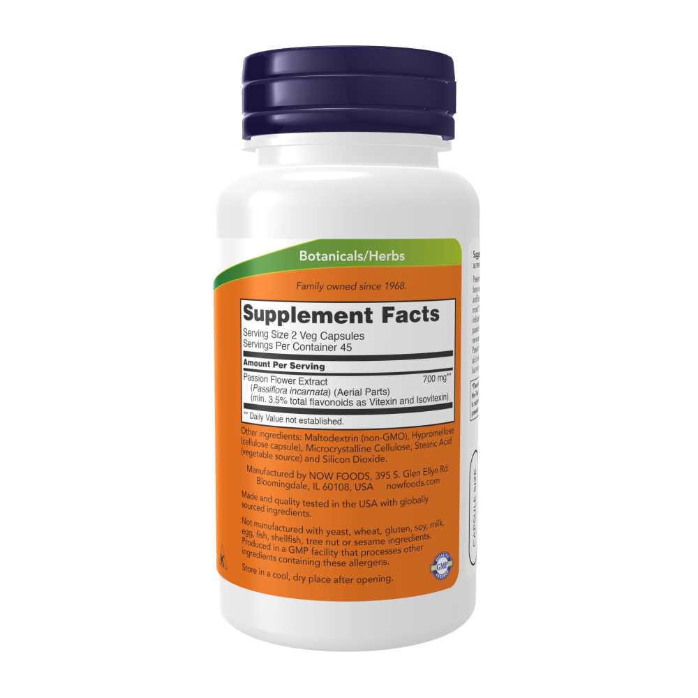 Now Foods Passion Flower Extract – Natural Relaxation Support | 350mg | 90 Vegan Capsules thumbnail 2