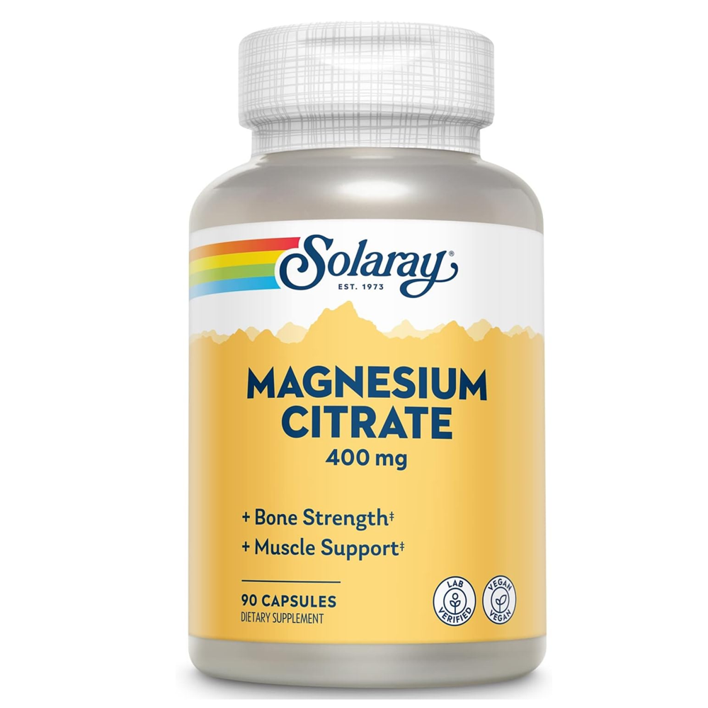 Solaray Magnesium Citrate 400mg - FDA Approved - Bone Health &amp; Muscle Support - 180 VegCaps thumbnail 3