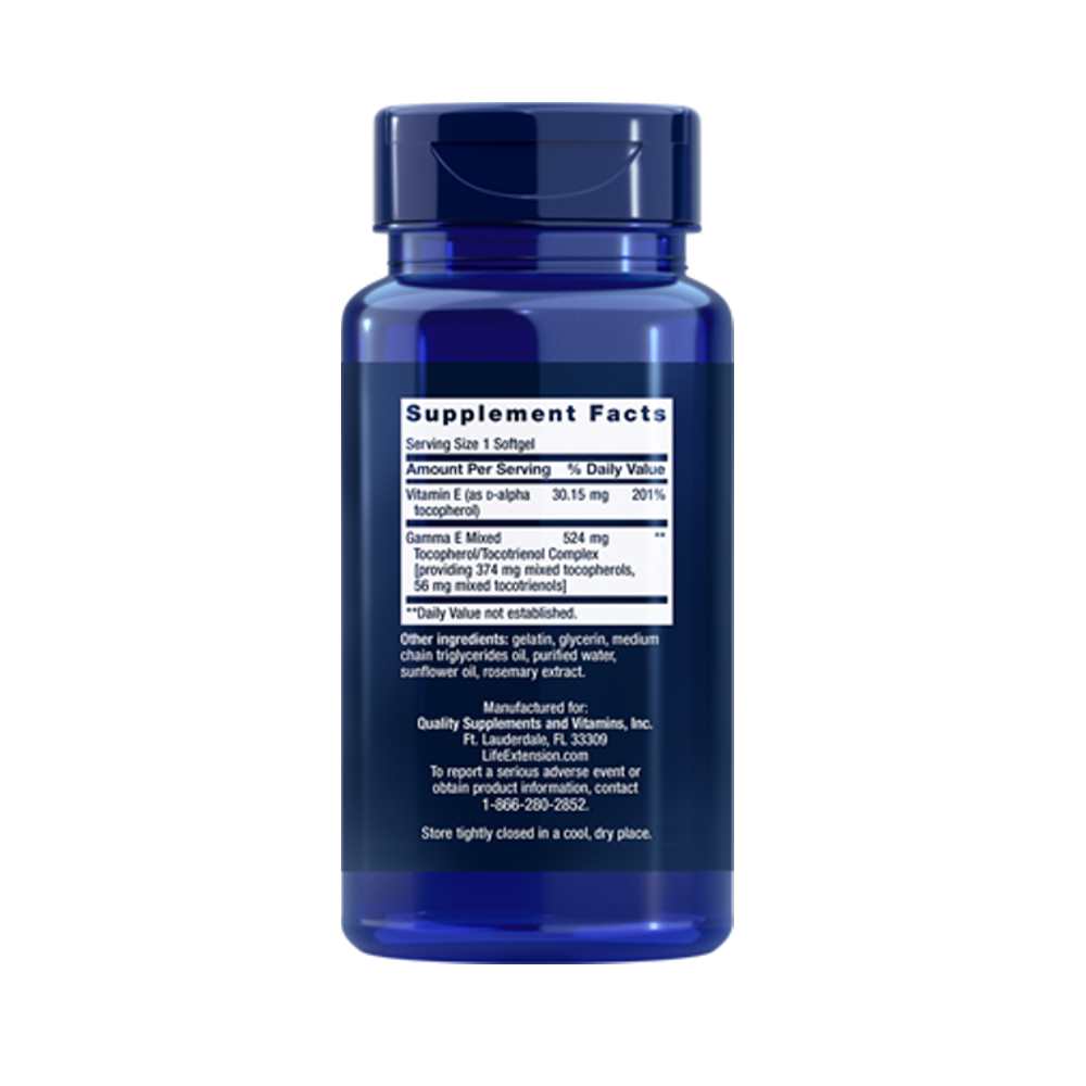 Life Extension Gamma E Mixed Tocopherols &amp; Tocotrienols – 60 Softgels thumbnail 2