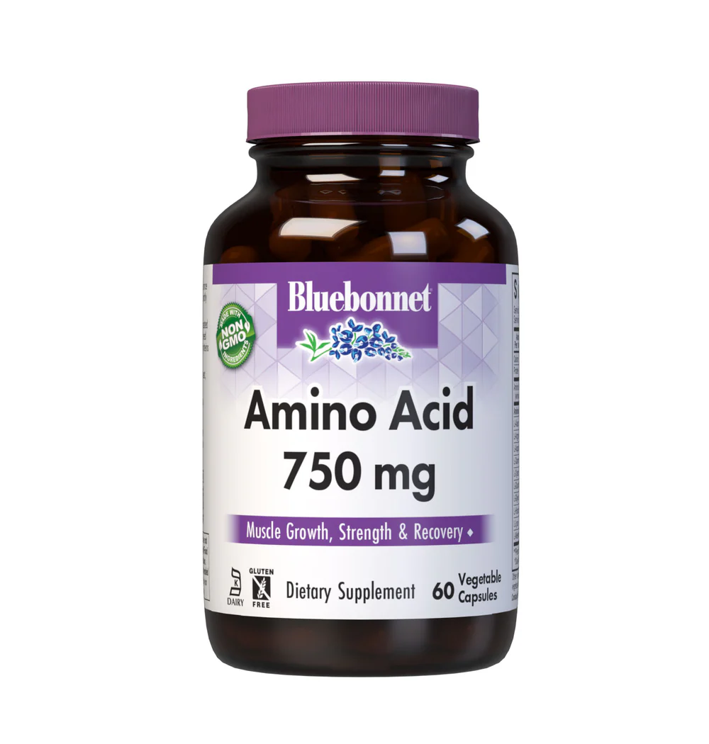 Bluebonnet Amino Acid 750 mg Capsules – Muscle Growth, Strength &amp; Repair, 120 Vegetable Capsules thumbnail 3
