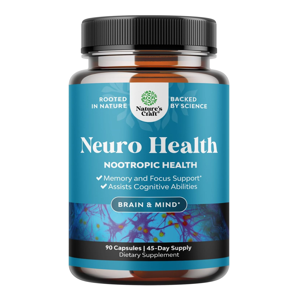 Nature's Craft Neuro Health – Memory &amp; Focus Nootropic, 90 Capsules (45-Day Supply) thumbnail 2