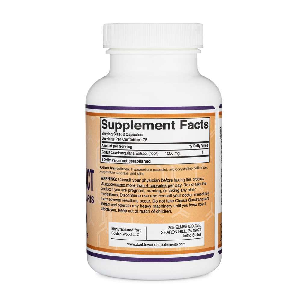 Double Wood Supplements – Cissus Extract 1000mg | Bone, Joint &amp; Tendon Support | 150 Ct thumbnail 2