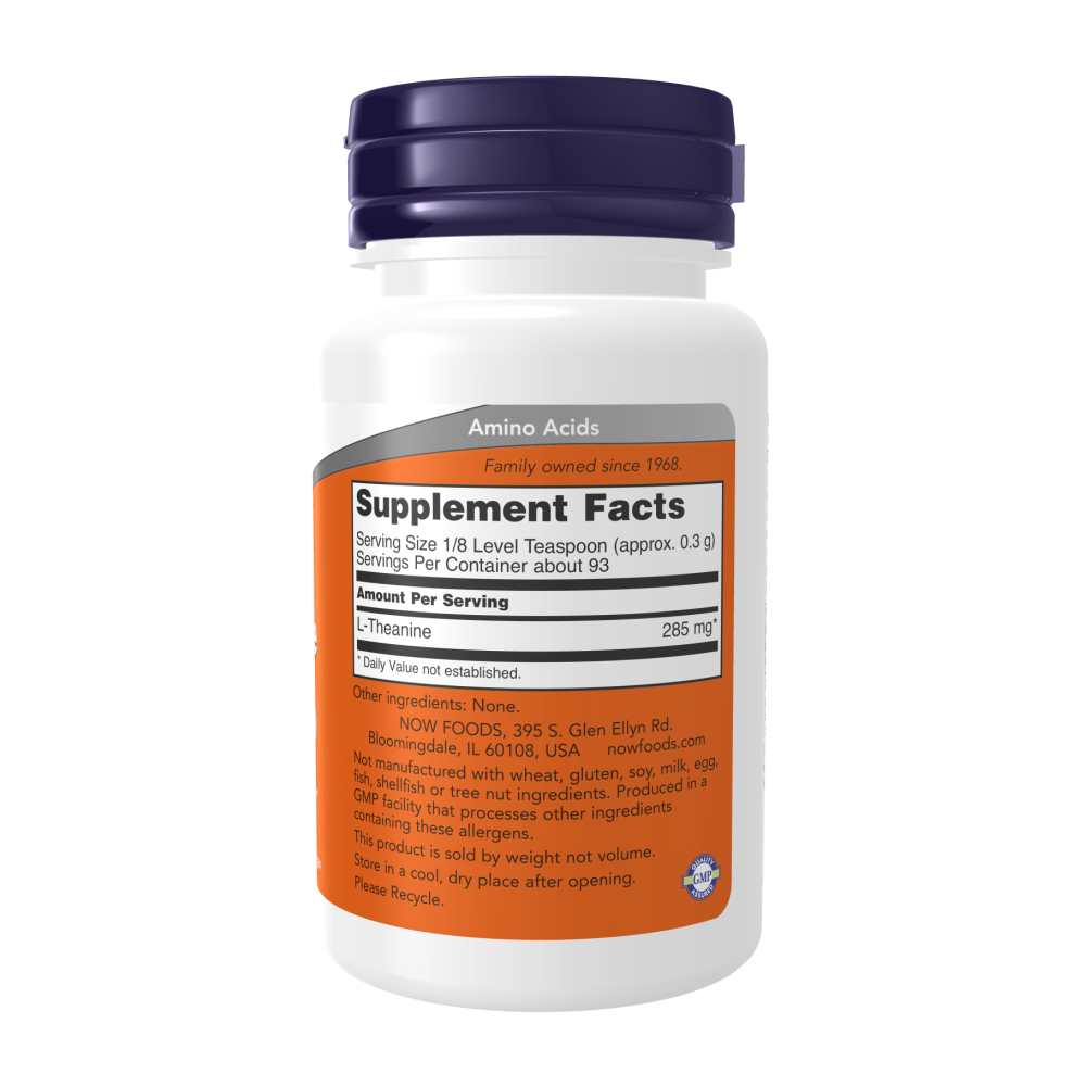 Now Foods L-Theanine Pure Powder – 1 Oz (28g) – Stress &amp; Relaxation Support thumbnail 2
