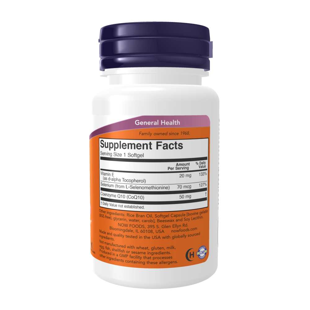 Now Foods Co Q10 50 Mg – Cardiovascular Health &amp; Energy Support – 50 Softgels thumbnail 2