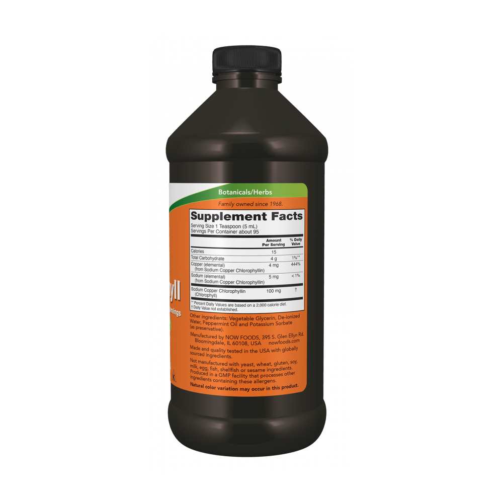 Now Foods Liquid Chlorophyll – Internal Deodorizer &amp; Detox – 16 Oz thumbnail 2