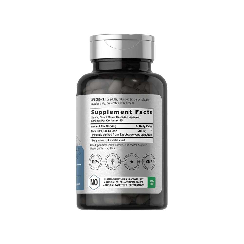 Horbäach Beta Glucan 1,3 D 700mg per Serving | 90 Capsules thumbnail 2