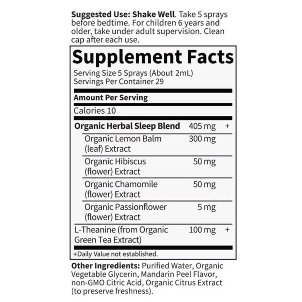 Garden of Life Organics Sleep Well R&amp;r Spray 2 Fl Oz (58 Ml) Liquid thumbnail 2