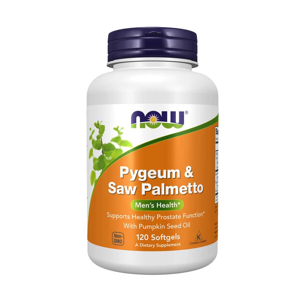 Now Foods Pygeum &amp; Saw Palmetto – Prostate Health Support – 60 Softgels thumbnail 2