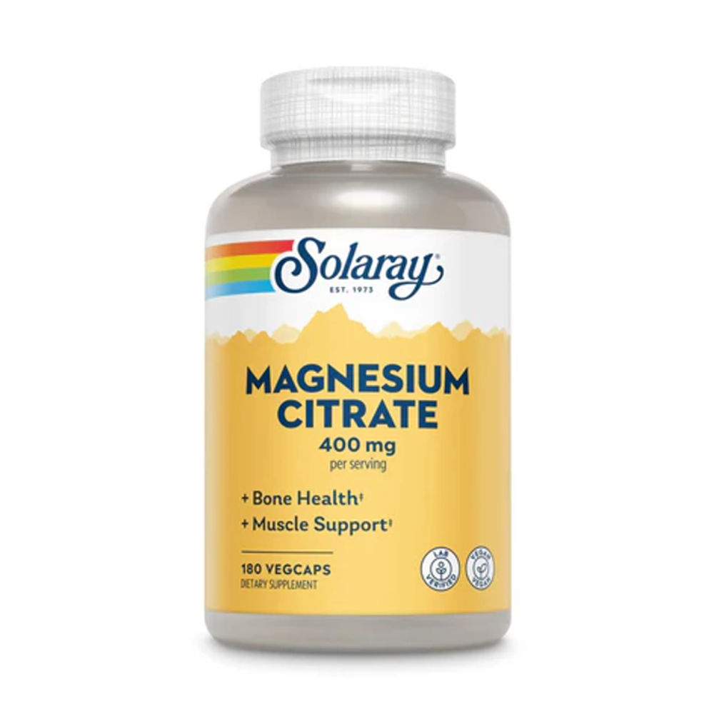 Solaray Magnesium Citrate 400mg - FDA Approved - Bone Health &amp; Muscle Support - 180 VegCaps thumbnail 4