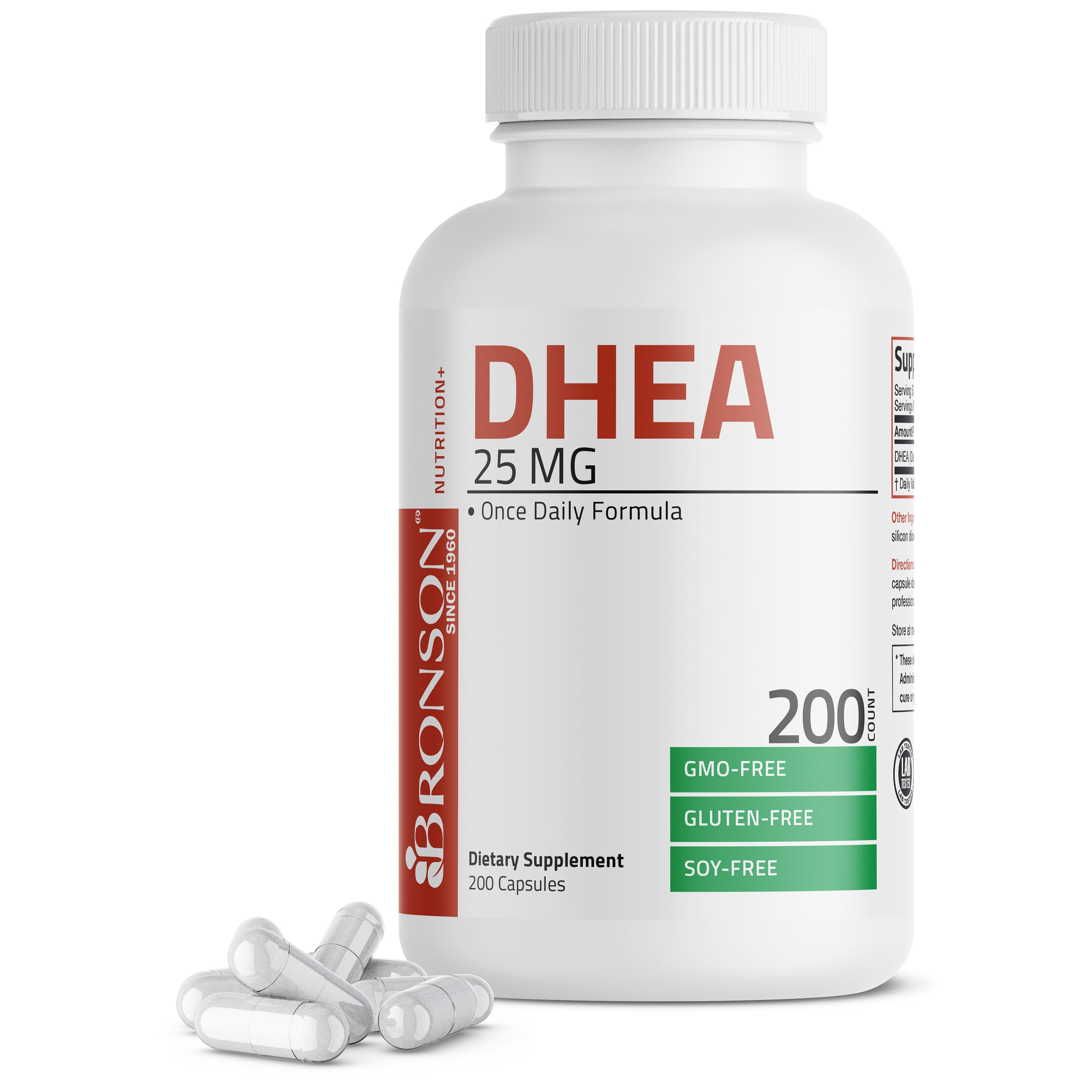 Bronson Vitamins Dhea - 25 Mg 100 Caps thumbnail 3
