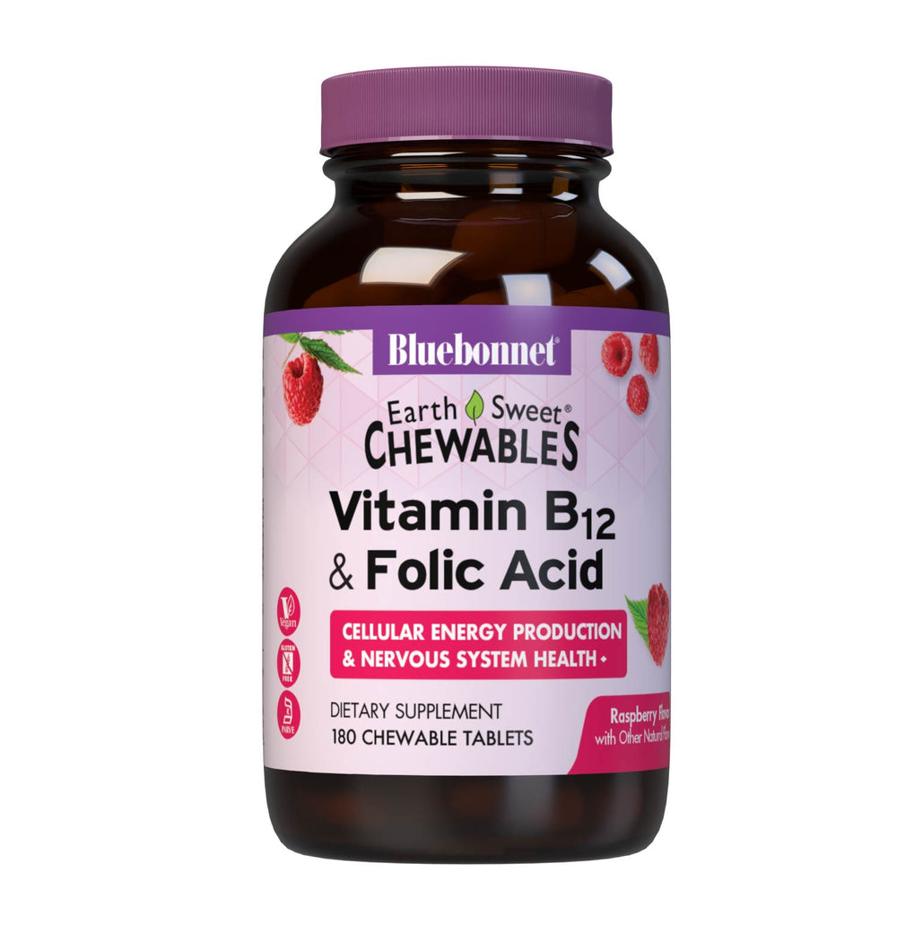 Bluebonnet Nutrition Earthsweet Chewables Vitamin B12 &amp; Folic Acid 90 Tabs thumbnail 2