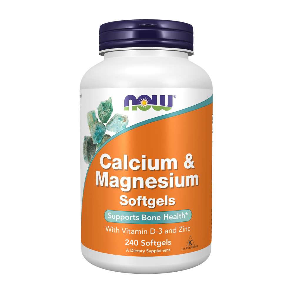 Now Foods Calcium &amp; Magnesium Softgels – with Vitamin D3 &amp; Zinc – Bone Health Support – 120 Softgels thumbnail 2