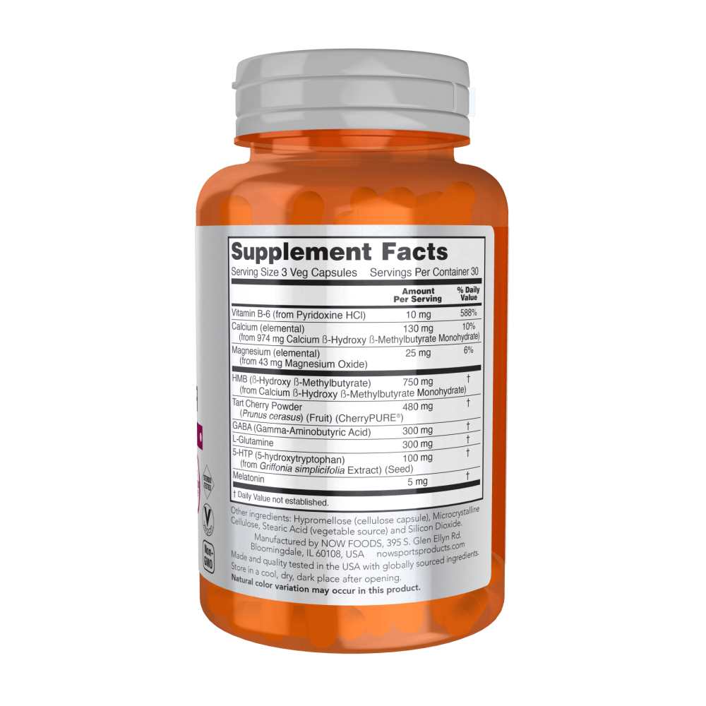 Now Sports R &amp; R Rest and Repair – Night Recovery &amp; Relaxation Formula – 90 Veg Capsules thumbnail 2
