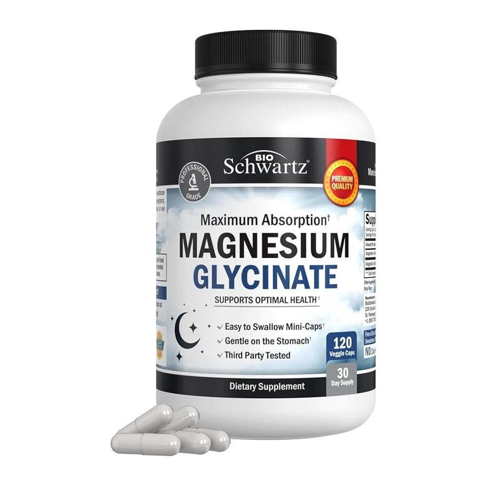 Magnesium Glycinate By Bio Schwartz (Vegan Safe with No Gluten, Soy or GMOs) thumbnail 3