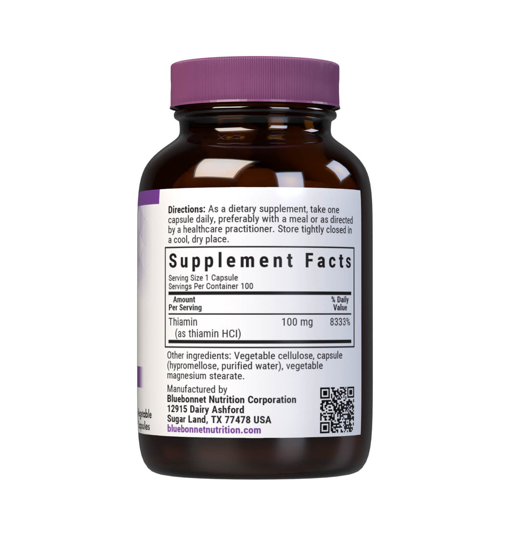 Bluebonnet Nutrition Vitamin B1 100 Mg 100 Caps thumbnail 2