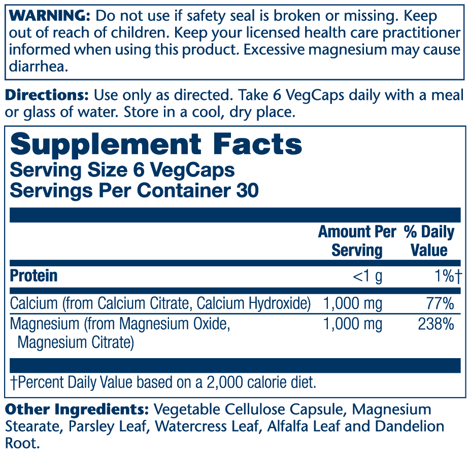 Solaray Calcium &amp; Magnesium Citrate 180 Caps thumbnail 2
