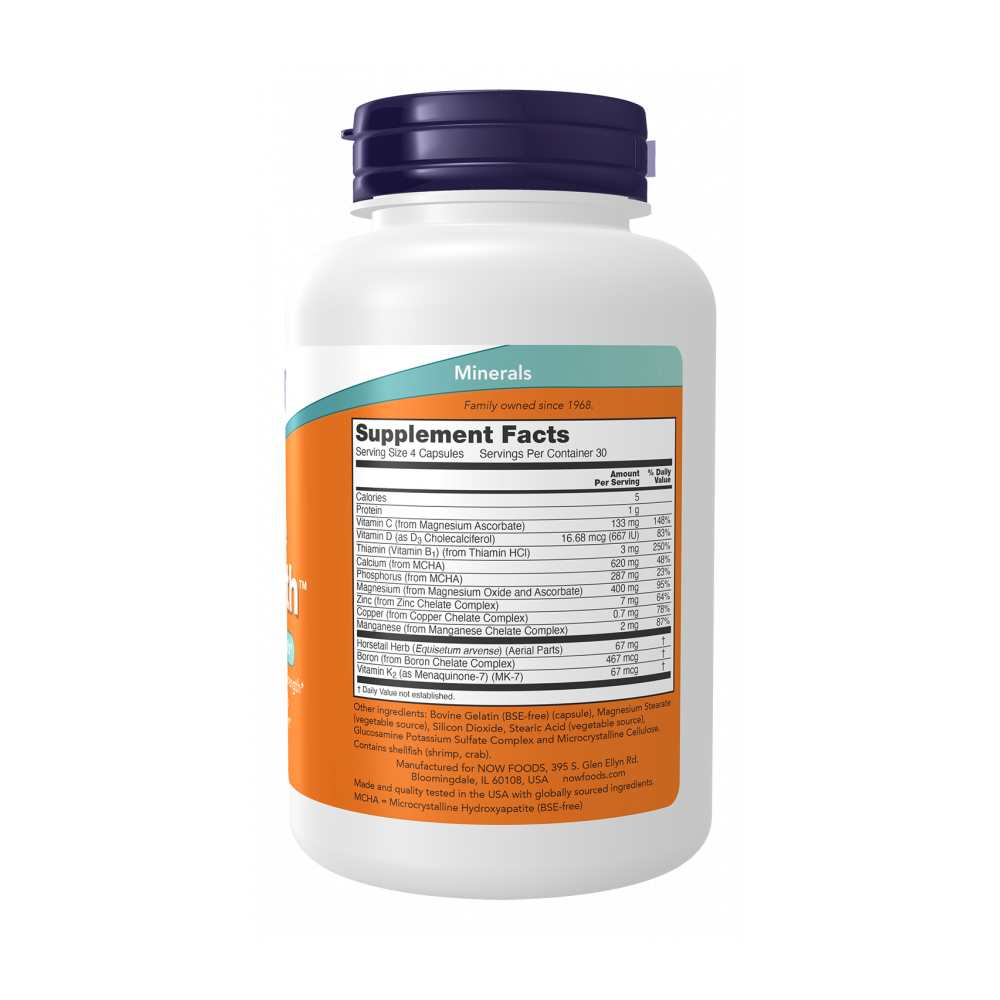 Now Foods Bone Strength – Mcha Formula for Bone &amp; Teeth Health – 120 Capsules thumbnail 3