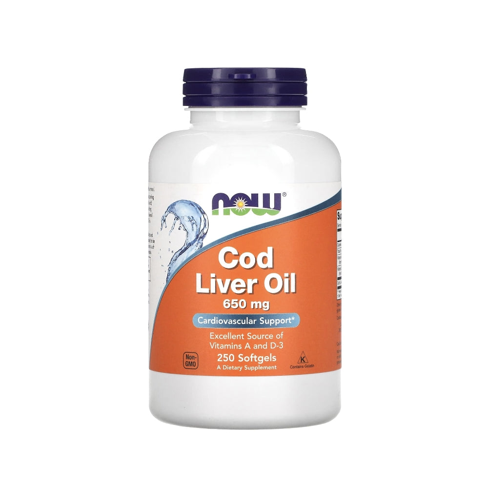 Now Foods Cod Liver Oil 650 Mg – 250 Softgels – Vitamins a &amp; D3 thumbnail 5