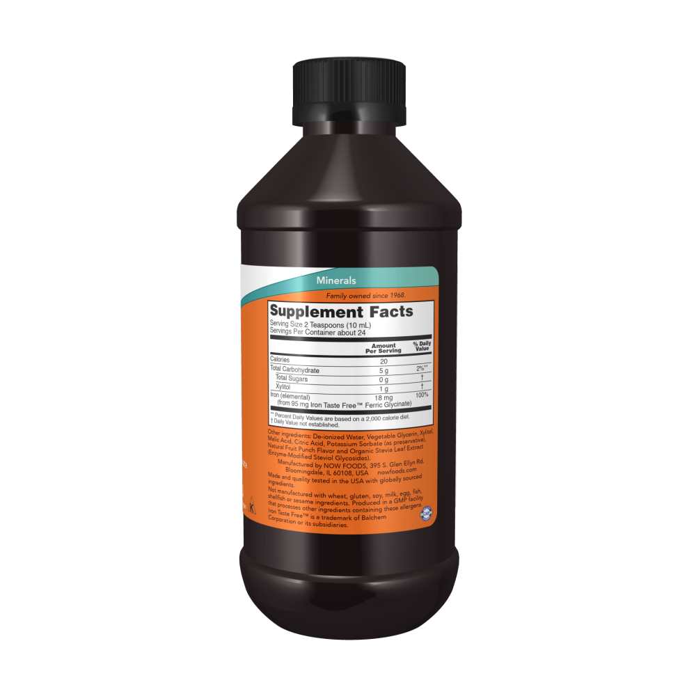 Now Foods Liquid Iron – 8 Fl Oz (237ml) – Gentle &amp; Non-Constipating thumbnail 2