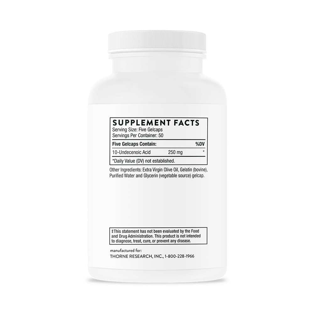 Thorne Undecylenic Acid – 250 Gelcaps for Skin &amp; Immune Health thumbnail 2