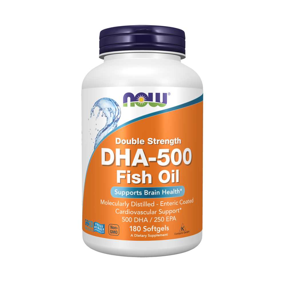 Now Foods Dha-500 Fish Oil – Double Strength Omega-3 for Brain &amp; Heart Support – 90 Softgels thumbnail 2