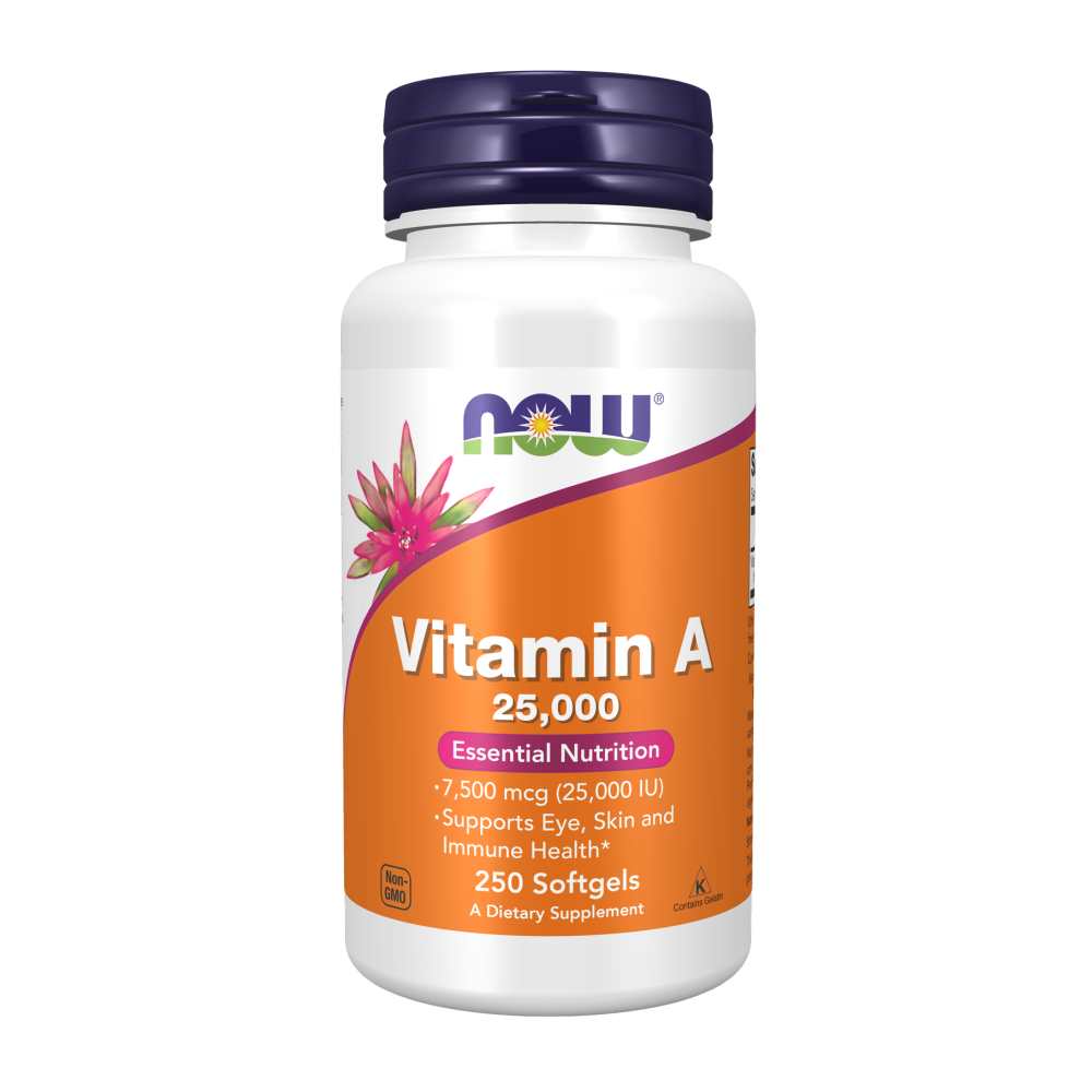 Now Foods Vitamin a 25,000 Iu – Eye, Skin &amp; Immune Support – 100 Softgels thumbnail 2