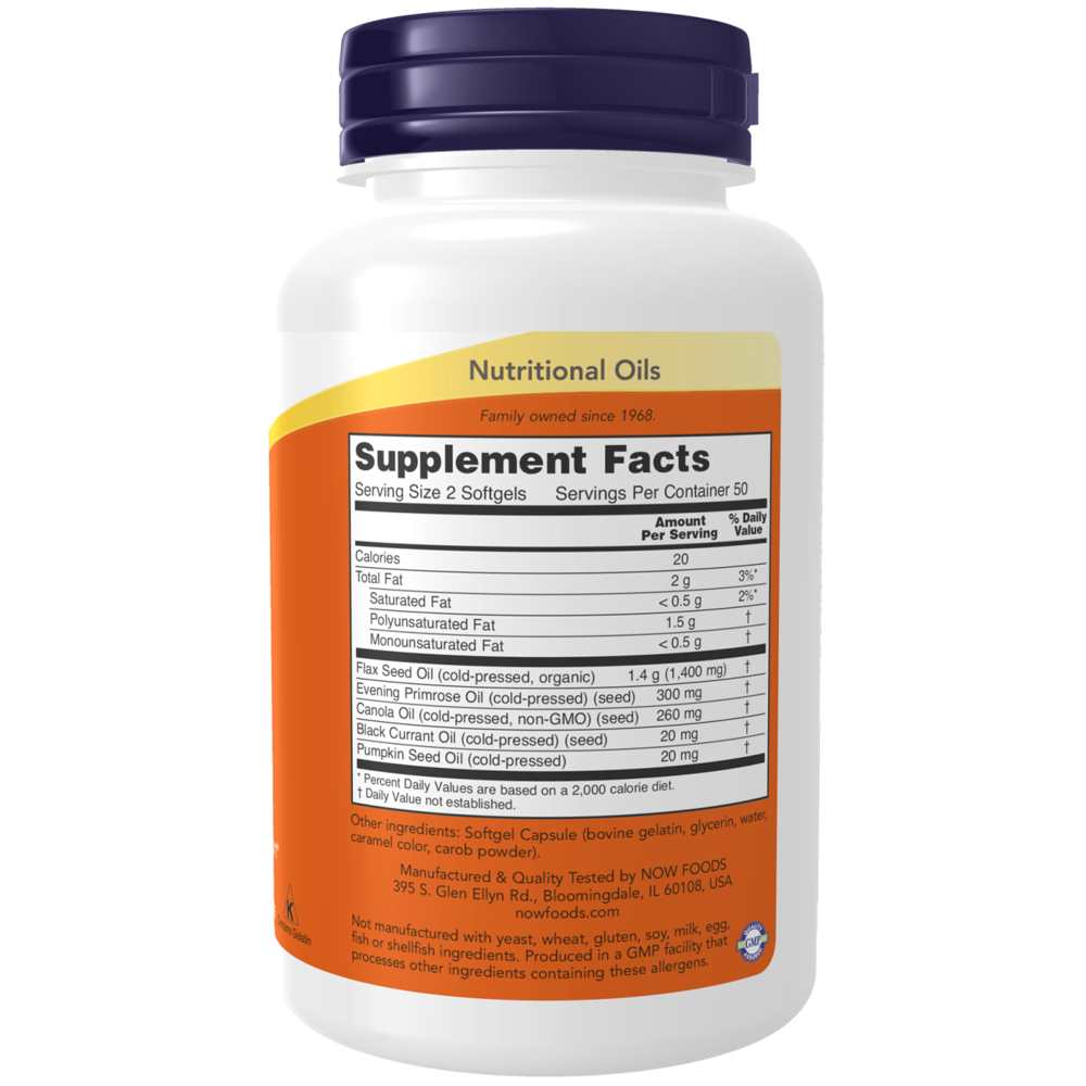 Now Foods Omega 3-6-9 – Nutritional Oil Blend for Healthy Skin &amp; Immunity | Hexane-Free thumbnail 3