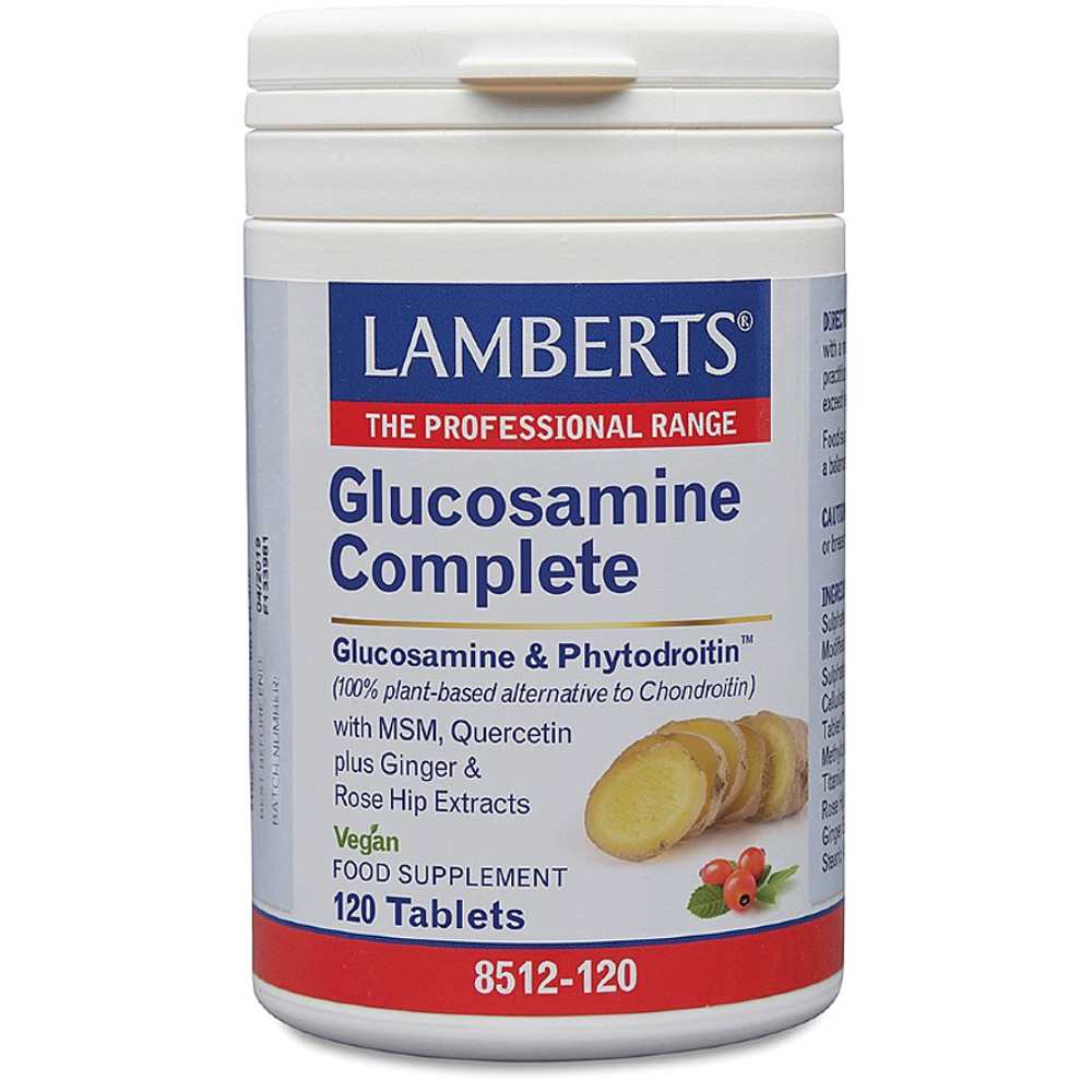 Lamberts Glucosamine Complete with MSM, Quercetin, Ginger &amp; Rose Hip – 120 Tablets