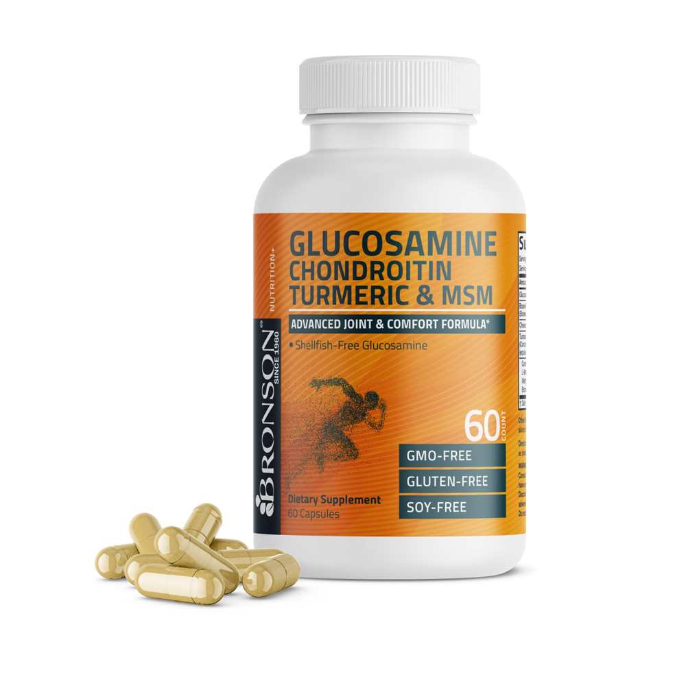 Bronson Vitamins Glucosamine Chondroitin Turmeric &amp; Msm 60 Caps