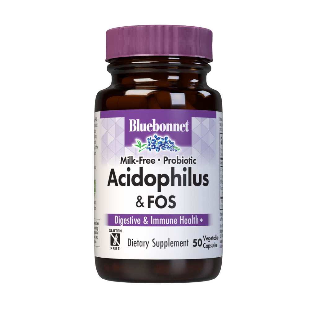 Bluebonnet Nutrition Milk-Free Probiotic Acidophilus &amp; Fos 50 Caps