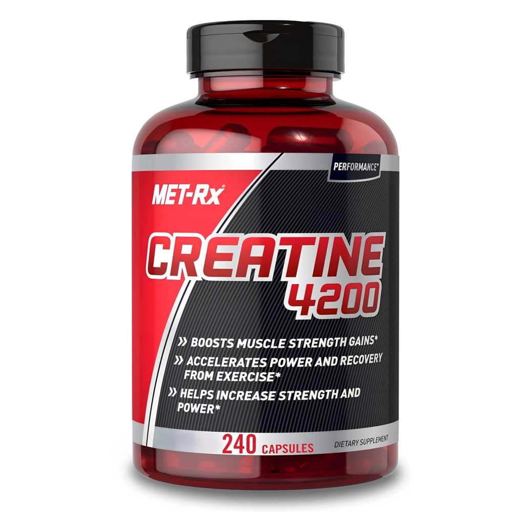 Nature's Bounty Met-Rx Creatine 4200 – Boosts Muscle Strength &amp; Recovery – 240 Capsules