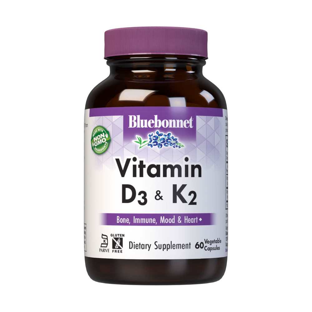 Bluebonnet Nutrition Vitamin D3 &amp; K2 60 Caps