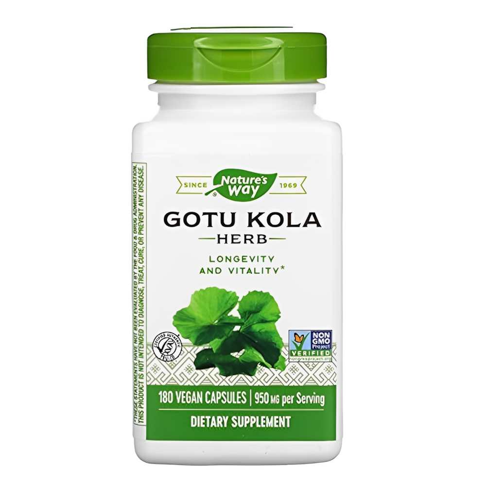 Nature's Way Gotu Kola Herb 475mg – Brain &amp; Circulation Support 180 Capsules