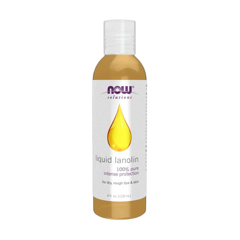 Now Foods Liquid Lanolin – 100% Pure &amp; Emollient-Rich – Protective Moisturizing Oil – 118 M L