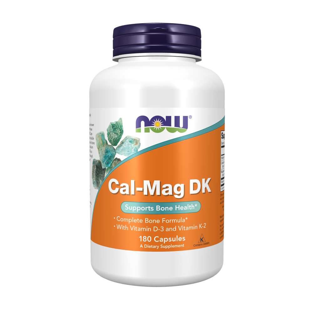 Now Foods Cal-Mag Dk – Calcium, Magnesium, D3 &amp; K2 Bone Support Complex – 180 Capsules