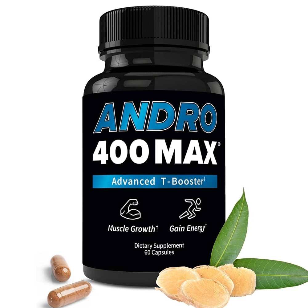 Andro 400 Max – Advanced T-Booster for Muscle Growth &amp;amp; Energy – 60 Capsules