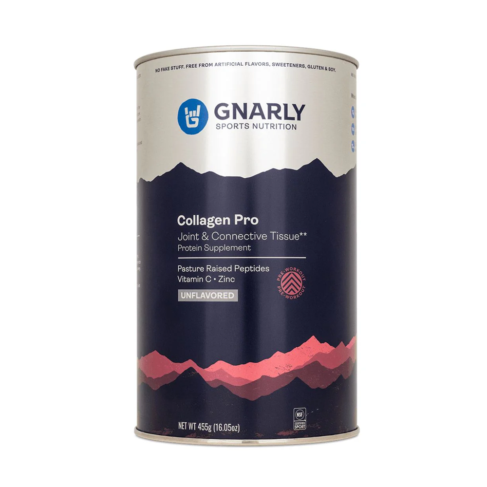 Gnarly Collagen Pro - Joint &amp; Connective Tissue Support | Pasture-Raised Peptides, Vitamin C &amp; Zinc | Unflavored - 455g