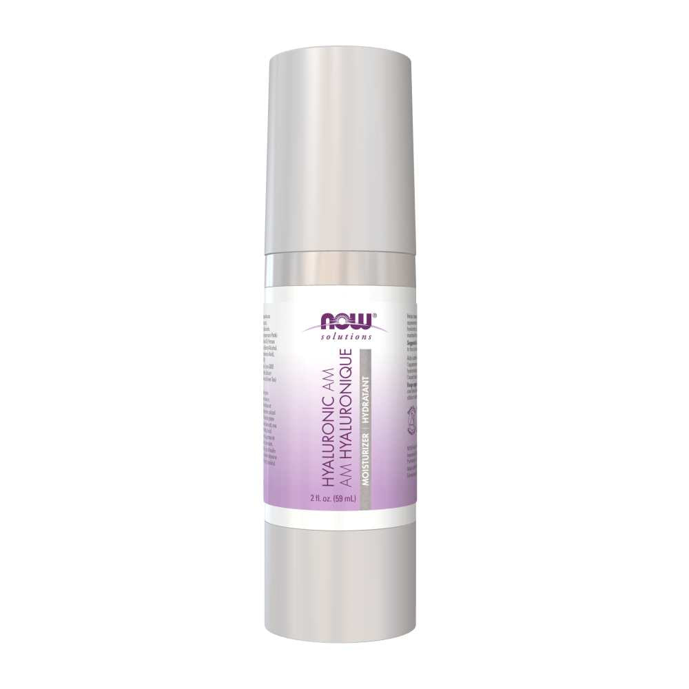 Now Foods Hyaluronic Am Moisturizer – Daily Hydration with Aloe &amp; Squalane – Lightweight Day Cream – 59 M L