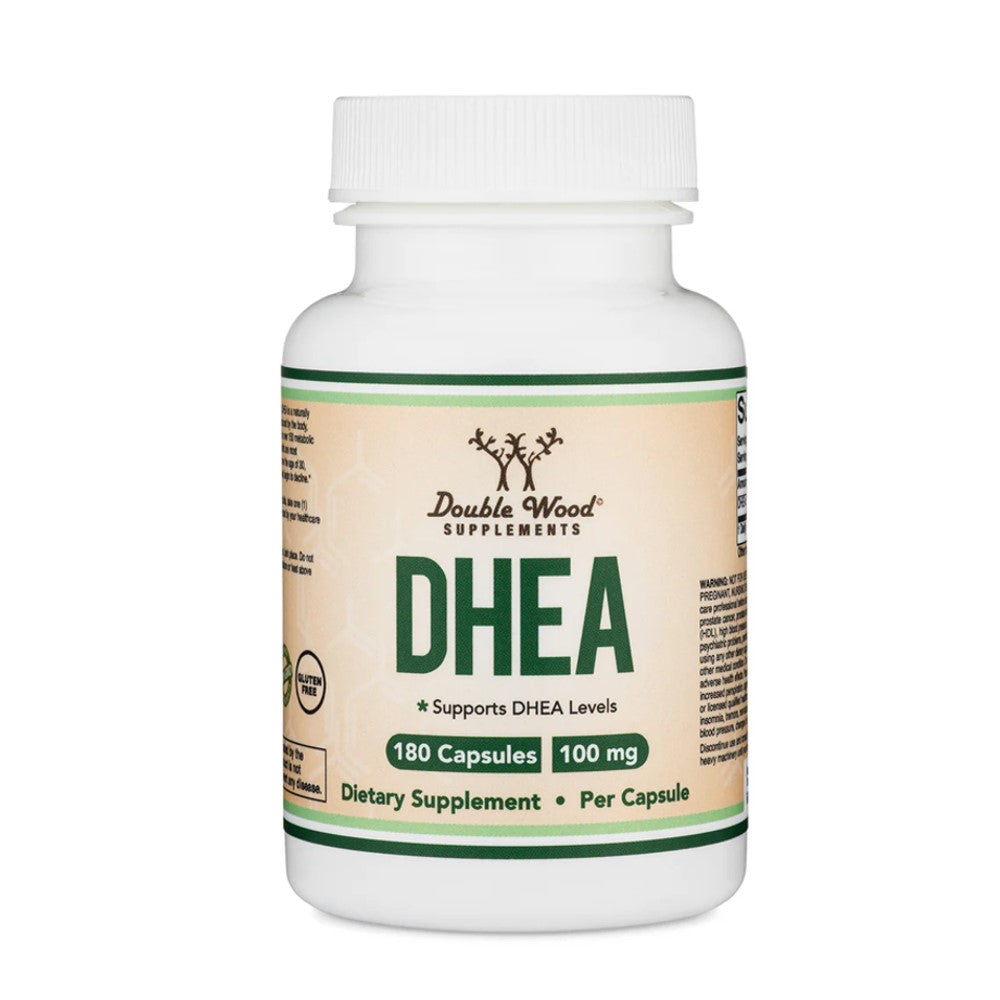Double Wood Supplements DHEA 100mg – Supports Hormonal Balance &amp; Vitality | 180 Capsules