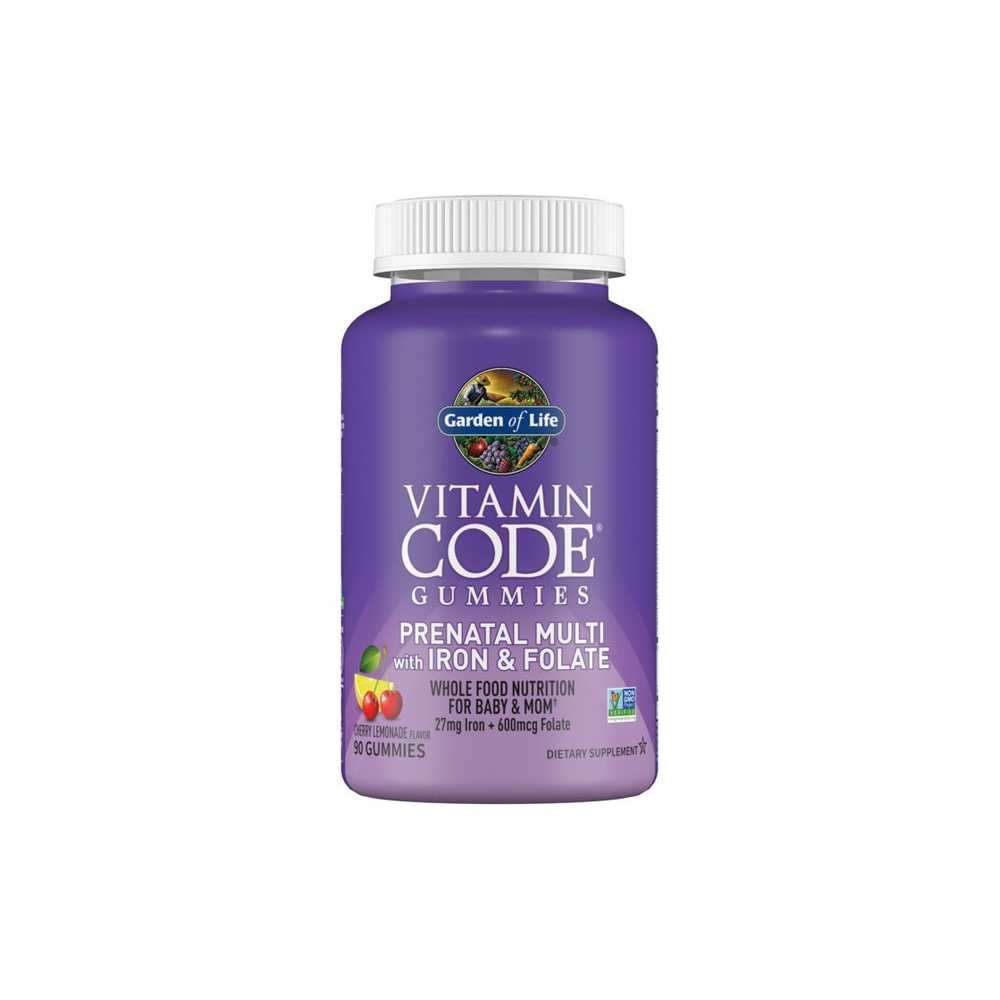 Garden of Life Vitamin Code Prenatal with Iron &amp; Folate 90 Gummies