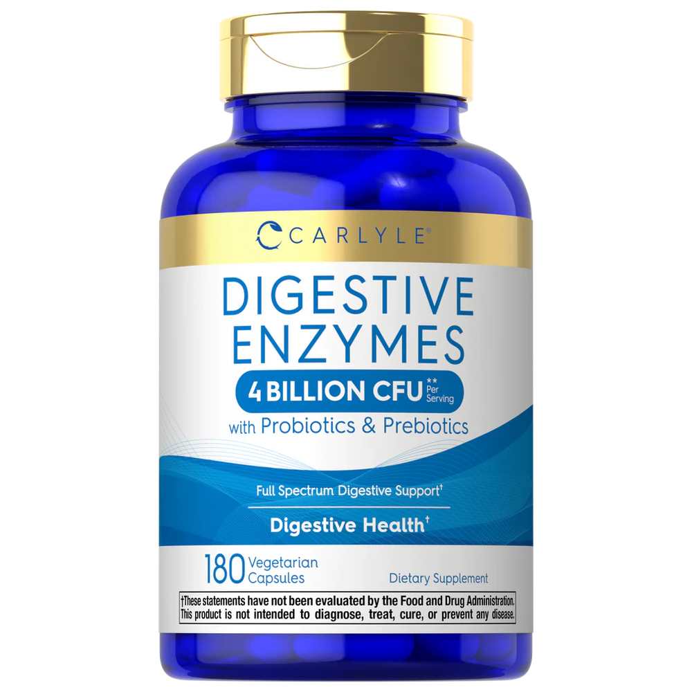 Carlyle Nutritionals Digestive Enzymes with Probiotics &amp; Prebiotics | 180 Capsules