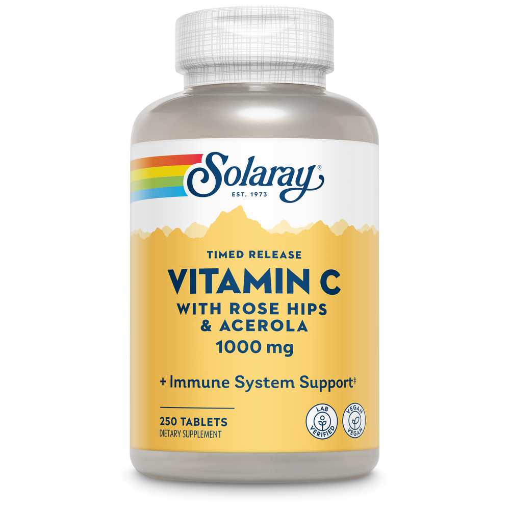 Solaray Vitamin C with Rose Hips &amp; Acerola 1000mg 250 Tabs