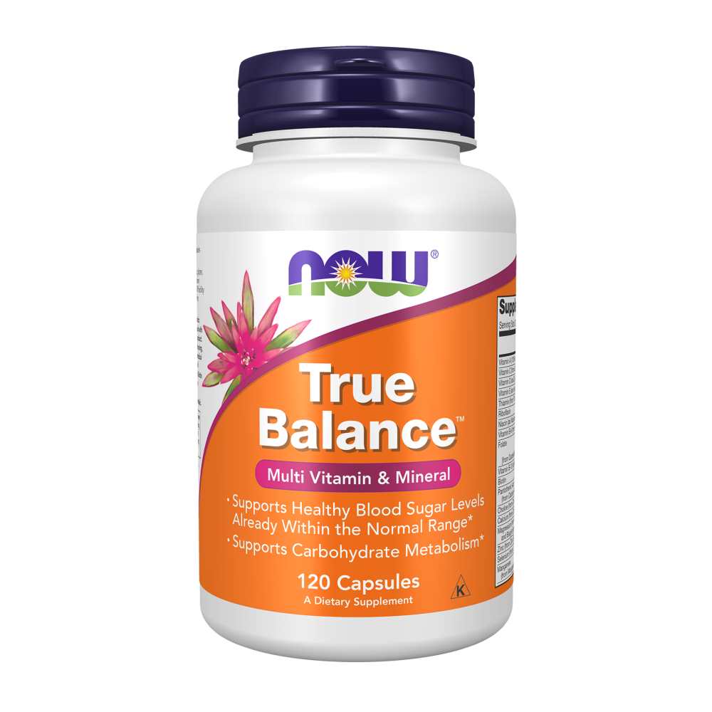 Now Foods True Balance Multi Vitamin &amp; Mineral – Blood Sugar &amp; Metabolism Support – 120 Capsules